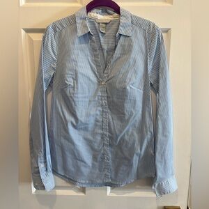 H&M Stripped Blue and White Button Down